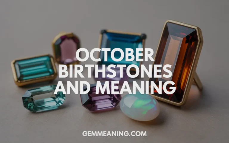 October Birthstones and Meaning