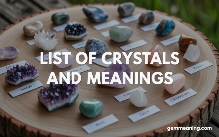 List of Crystals and Meanings