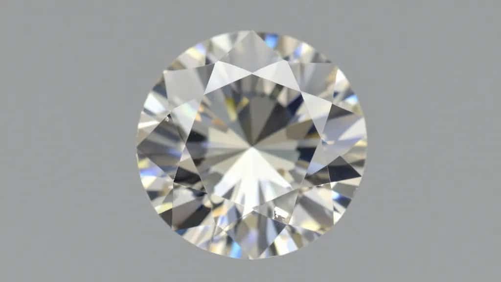 macro shot of a single faceted diamond showing a chipped girdle
