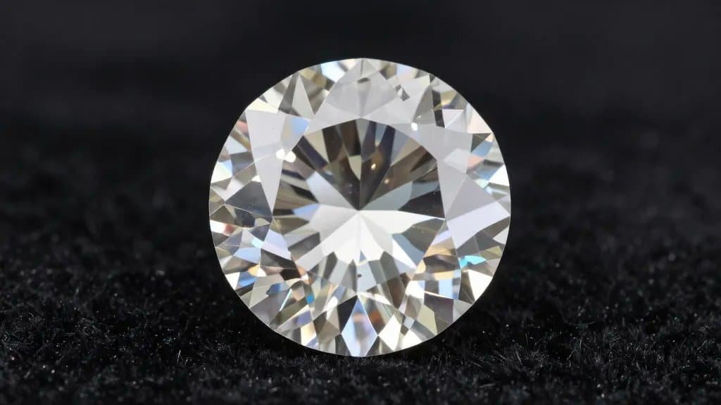 Koh-i-Noor diamond macro on black velvet, antique cut facets