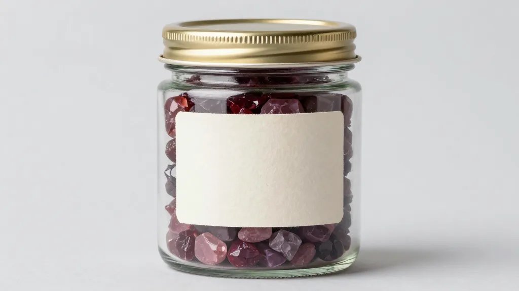 single ruby in labeled archival gem jar