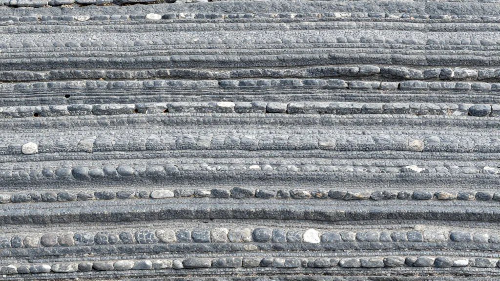 river-washed cobble with visible banding, macro shot