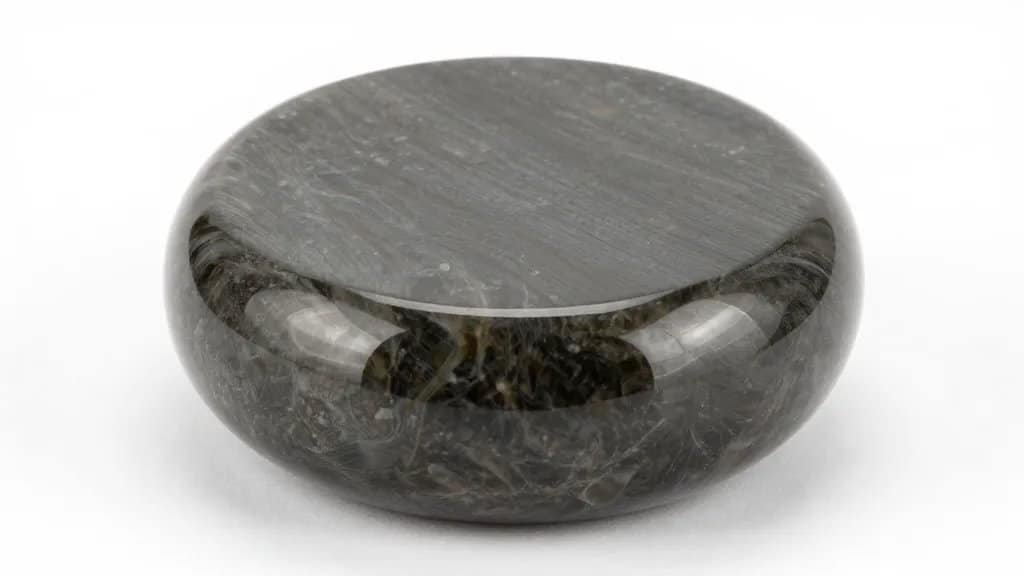 smooth basalt paperweight with hand-buffed oil finish
