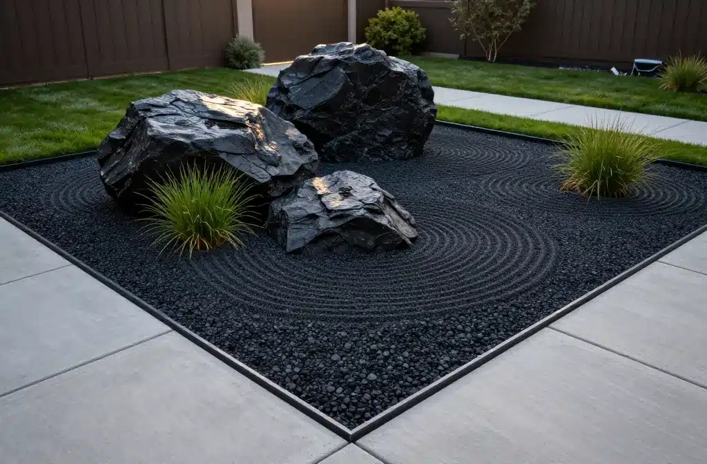 10 Black Rock Landscaping Ideas You'll Want to Copy